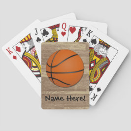 Baraja De Cartas Piso personalizado de madera del baloncesto