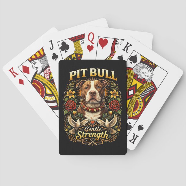 Baraja De Cartas Pit Bull: Fuerza Suave (Reverso)