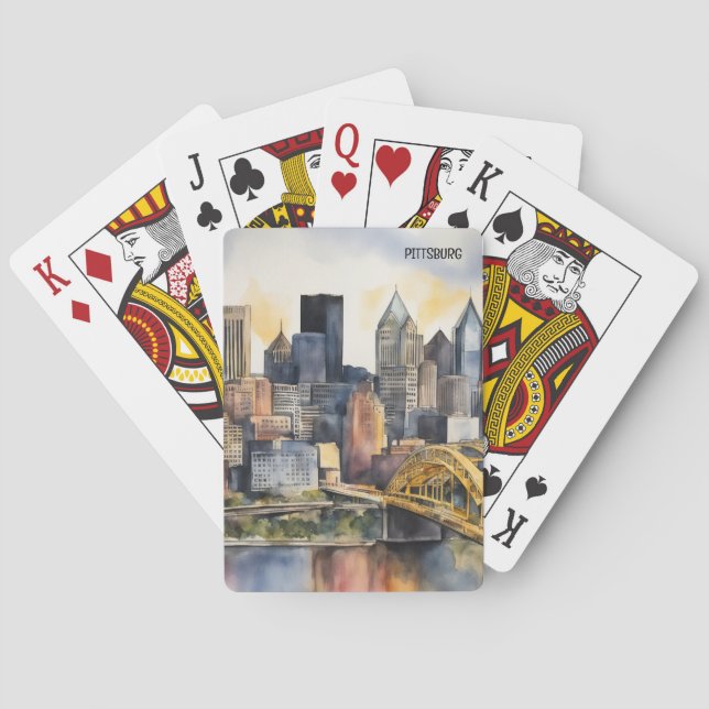Baraja De Cartas Pittsburgh Cityscape (Reverso)