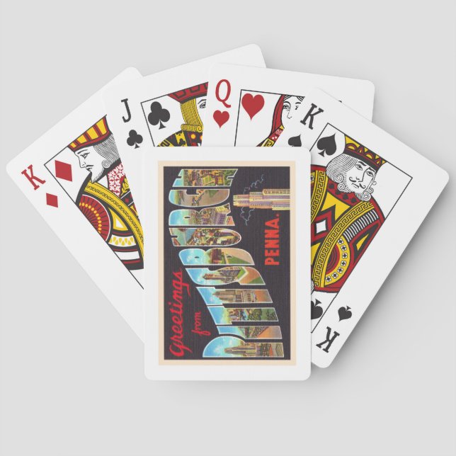Baraja De Cartas Pittsburgh Pennsylvania PA  Large Letter Postcard (Reverso)