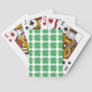 Baraja De Cartas Pixel Lucky Four Leaf Clover de 8 bits