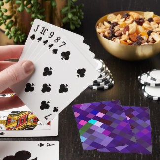 Baraja De Cartas Pixelated Pattern - Purple