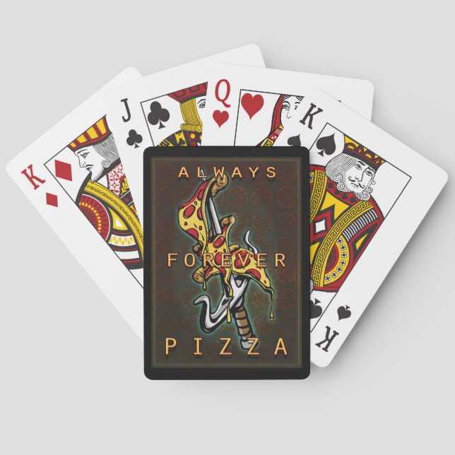 Baraja De Cartas Pizza siempre para siempre (Reverso)