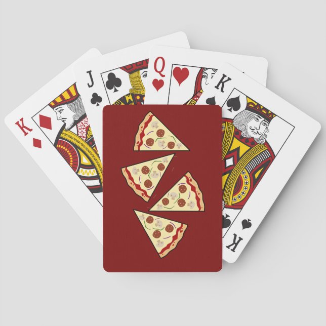 Baraja De Cartas Pizza Slices (Reverso)