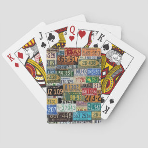 Baraja De Cartas Placas de licencia de época