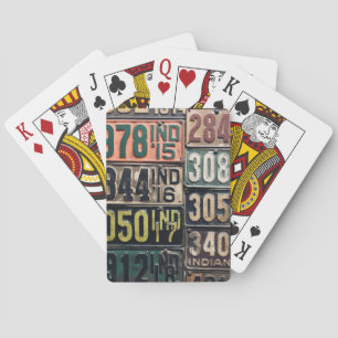 Baraja De Cartas Placas de licencia de época