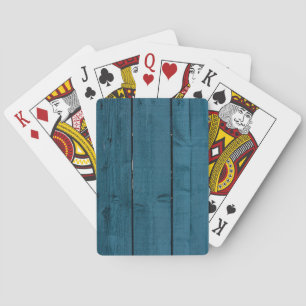Baraja De Cartas Placas de madera pintadas de azul