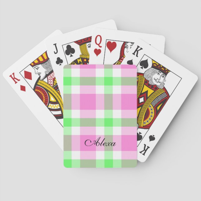 Baraja De Cartas Plaid Personalizado (Reverso)