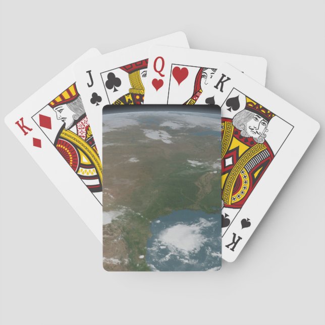 Baraja De Cartas Planeta Panorámico Tierra Y Estados Unidos. 2 (Reverso)