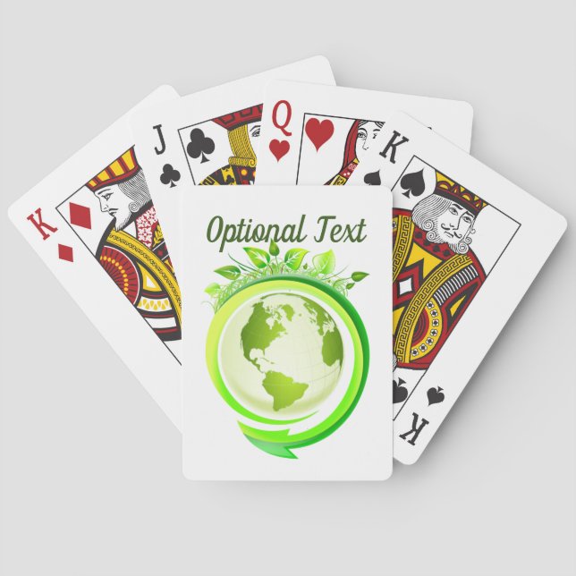 Baraja De Cartas Planeta verde del Día de la Tierra (Reverso)