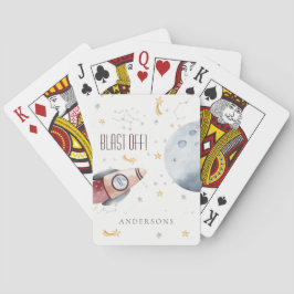 Baraja De Cartas Planetas estelares del espacio exterior lindo Mono