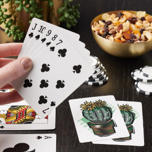 Baraja De Cartas Planta de cactus en una maceta