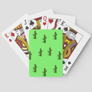 Baraja De Cartas Planta de cactus en verde claro