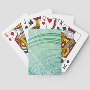 Baraja De Cartas Planta Verde Suave Hoja de Palma