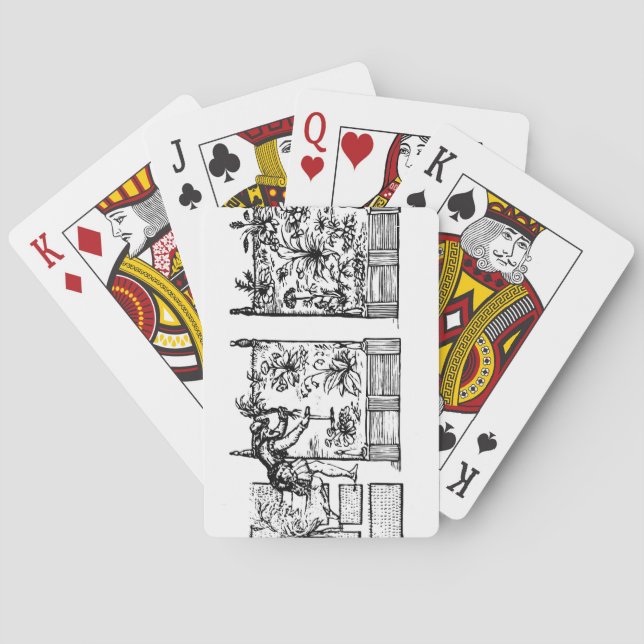 Baraja De Cartas Plantando en camas aumentadas, 'del Laby del (Reverso)