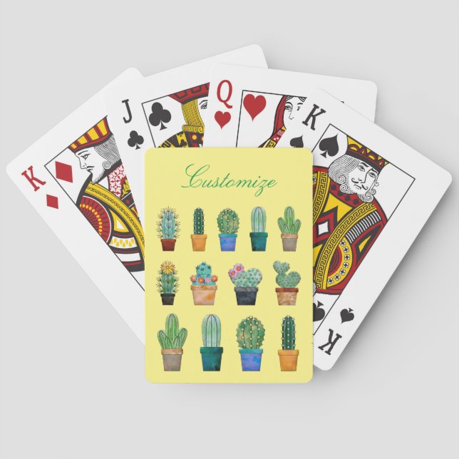Baraja De Cartas Plantas de cactus variadas Thunder_Cove (Reverso)