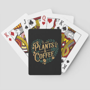 Baraja De Cartas Plantas y café divertido jardinería amante de las