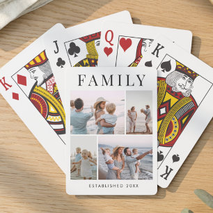 Baraja De Cartas Plantilla de Collage Moderno de Fotos Familiares P