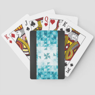 Baraja De Cartas Plantilla de fondo geométrico de resumen azul