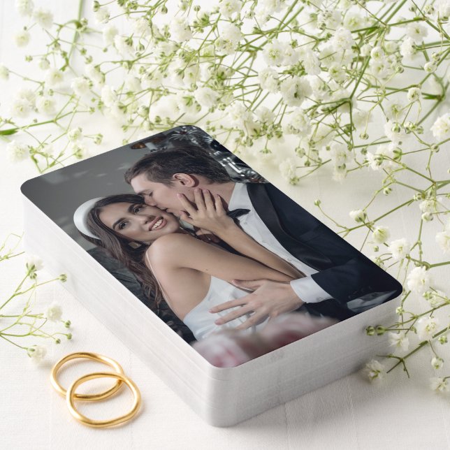 Baraja De Cartas Plantilla de Tarot de Foto de Novia y Novio Elegan (Insitu (Boda))