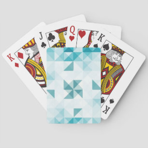 Baraja De Cartas Plantilla geométrica abstracta azul del fondo