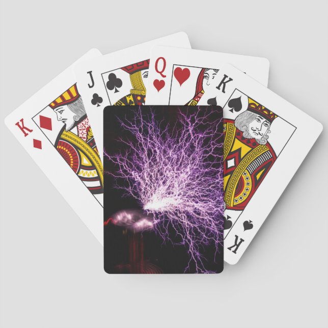 Baraja De Cartas Plasma de la bobina de Tesla (Reverso)