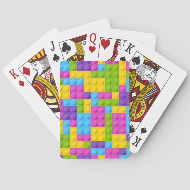 Baraja De Cartas Plastic Construction Blocks Pattern (Reverso)