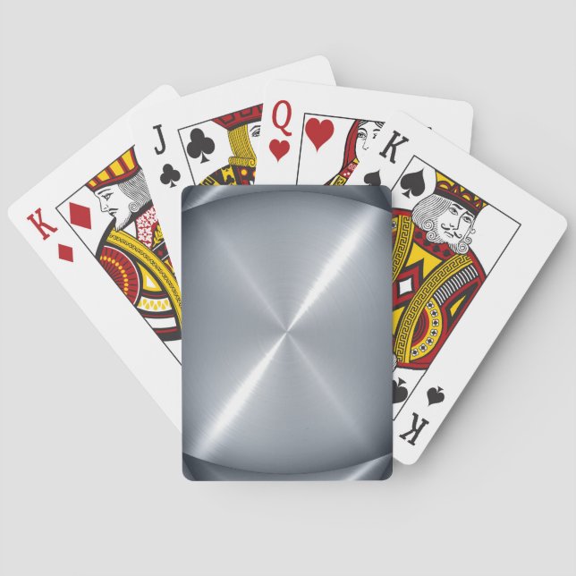 Baraja De Cartas Platinum Stainless Shiny Metalizado 2 (Reverso)