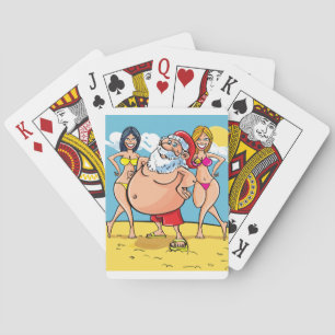 Baraja De Cartas playa bikini santa claus