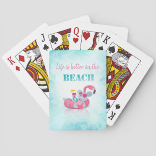 Baraja De Cartas Playa de estilo con el ratón suave