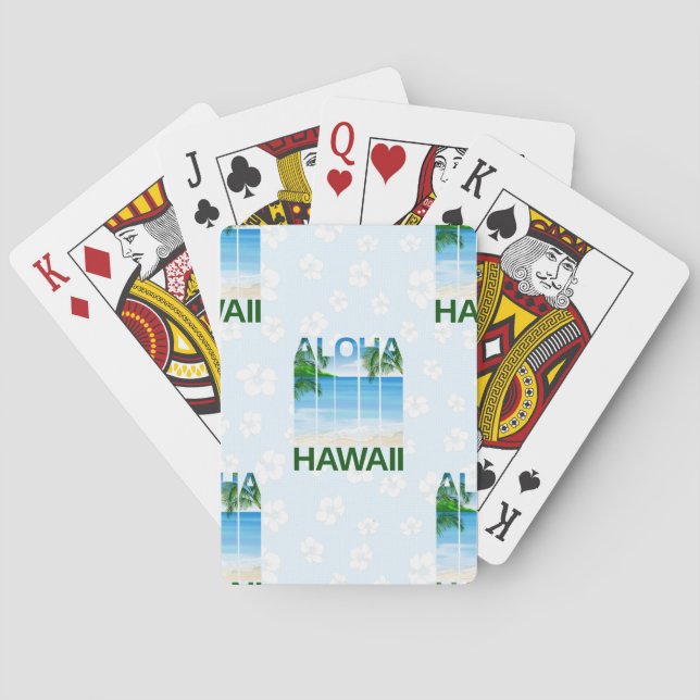Baraja De Cartas Playa de Verano Aloha Hawaii (Reverso)