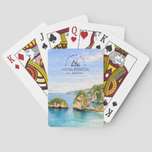 Baraja De Cartas Playa Diamante Bali Acuarela Mar Turquesa