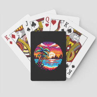 Baraja De Cartas Playa Tropical Sunset Relajante Paraíso de Arte Pi