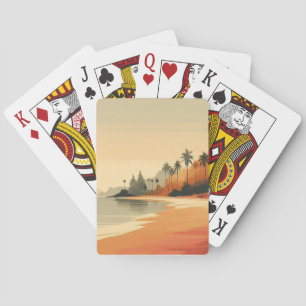 Baraja De Cartas Playa vintage/retro/tropical