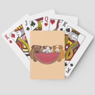 Baraja De Cartas Playas de Guinea y Ilustracion de sandía