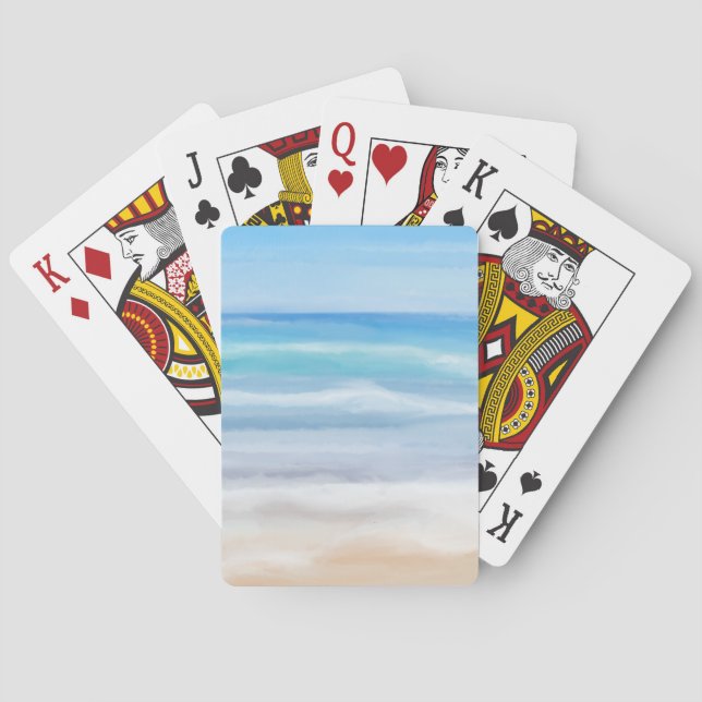 Baraja De Cartas Playas En La Playa Durante Un Día Soleado (Reverso)