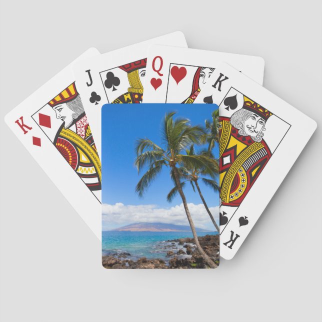 Baraja De Cartas Playas tropicales | Isla Maui Hawaii (Reverso)