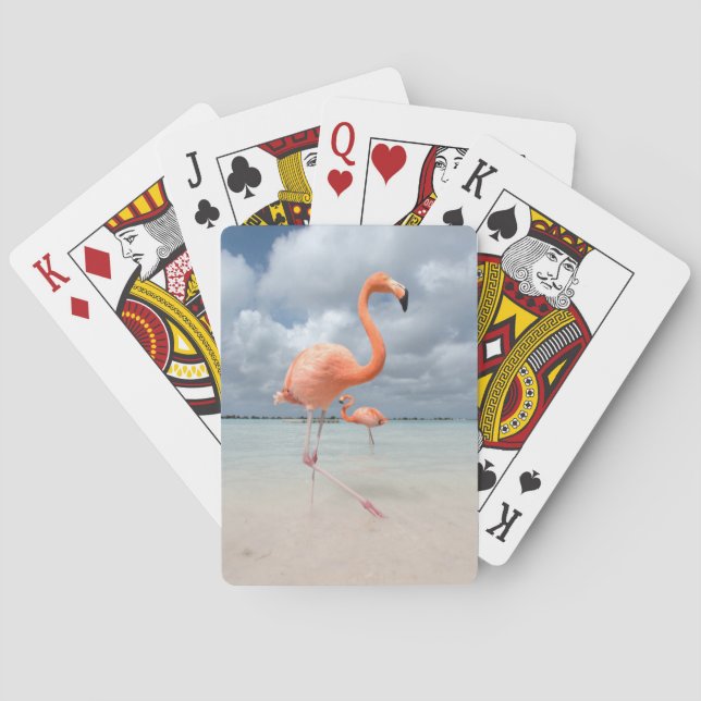 Baraja De Cartas Playas tropicales | Playa Flamingos, Aruba (Reverso)