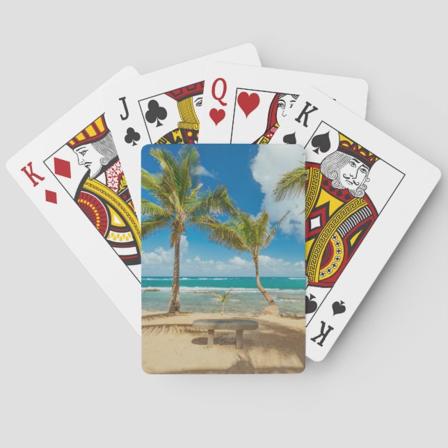 Baraja De Cartas Playas tropicales | Playa Kuau Cove, Maui Hawaii (Reverso)