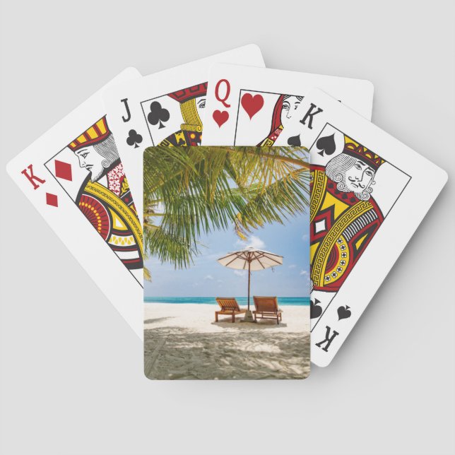 Baraja De Cartas Playas tropicales | Playa República Dominicana (Reverso)