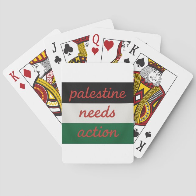 Baraja De Cartas Playing Cards Palestine needs Action (Reverso)