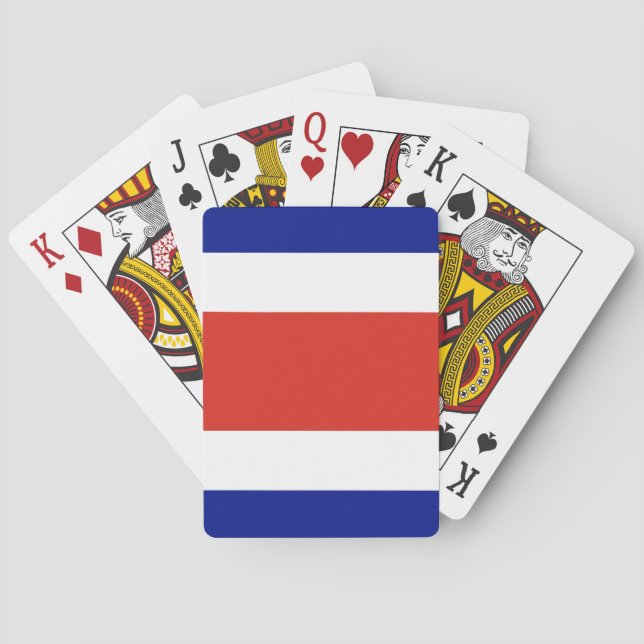 Baraja De Cartas Playing Cards with flag of Costa Rica (Reverso)