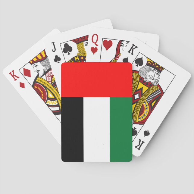 Baraja De Cartas Playing Cards with flag of UAE (Reverso)