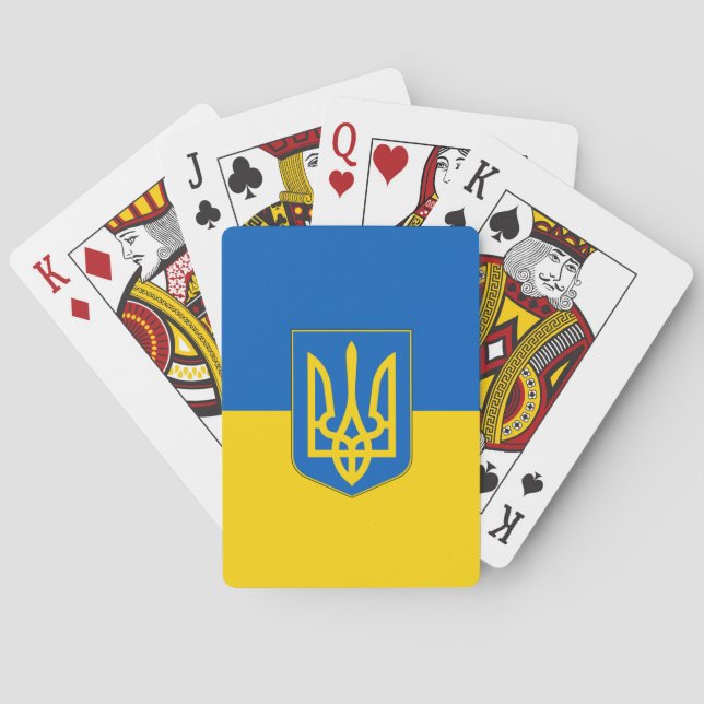 Baraja De Cartas Playing Cards with flag of Ukraine Trident (Reverso)