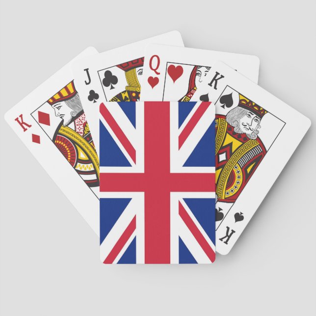 Baraja De Cartas Playing Cards with flag of United Kingdom (Reverso)
