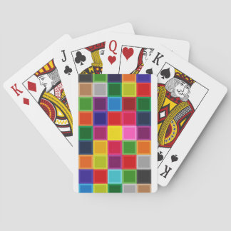 Baraja De Cartas Plazas y bandas multicolores Girly