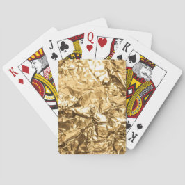 Baraja De Cartas Pliegues Dorados Aplastados