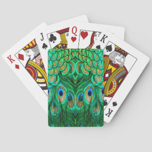 Baraja De Cartas Plumas de Pavo Real Gloriosas