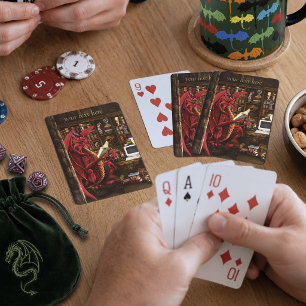 Baraja De Cartas Podcast de Fantasía del Dragón Rojo
