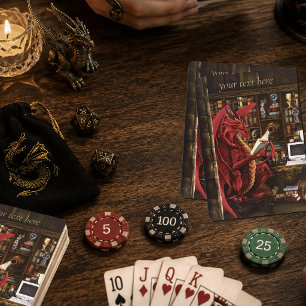 Baraja De Cartas Podcast de Fantasía del Dragón Rojo